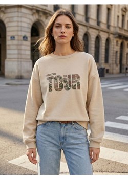 Sinsay - Bluza crewneck z napisem - beżowy ze sklepu Sinsay w kategorii Bluzy męskie - zdjęcie 188890249