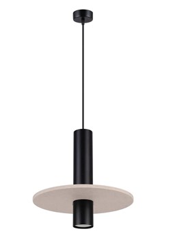 Beżowa nowoczesna lampa z nietypowym kloszem - M163-Zerpen ze sklepu Edinos.pl w kategorii Lampy wiszące - zdjęcie 188890268