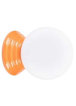 Pomarańczowy stylowy kinkiet z okragłym kloszem - M164-Weskom ze sklepu Edinos.pl w kategorii Lampy ścienne - zdjęcie 188890286