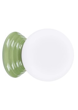 Zielony klasyczny kinkiet ze szklanym kloszem - M164-Weskom ze sklepu Edinos.pl w kategorii Lampy ścienne - zdjęcie 188890288