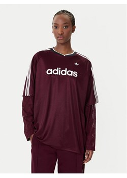 adidas Bluzka KC6432 Bordowy Oversize ze sklepu MODIVO w kategorii Bluzki damskie - zdjęcie 188891465