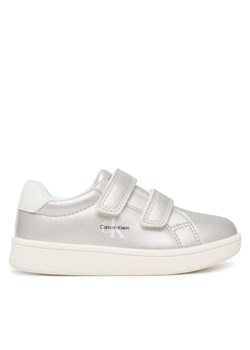 Sneakersy Calvin Klein Low Cut Velcro V1A9-83205-0376 M Srebrny ze sklepu eobuwie.pl w kategorii Buty sportowe dziecięce - zdjęcie 188893926