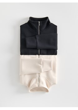 Reserved - Rozpinana bluza z modalem - czarny ze sklepu Reserved w kategorii Bluzy damskie - zdjęcie 188894889