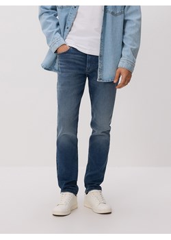 Reserved - Jeansy slim z efektem sprania - niebieski ze sklepu Reserved w kategorii Jeansy męskie - zdjęcie 188894928