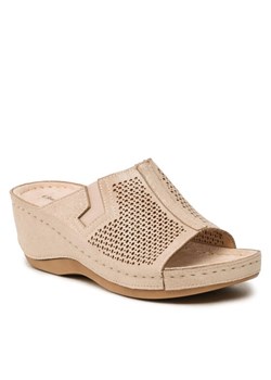 Klapki Clara Barson WS170-05 Beżowy ze sklepu eobuwie.pl w kategorii Klapki damskie - zdjęcie 188894997