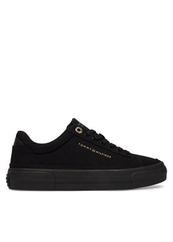 Sneakersy Tommy Hilfiger Th Foxing Platform Canvas FW0FW09480 Czarny ze sklepu eobuwie.pl w kategorii Buty sportowe damskie - zdjęcie 188896429