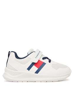 Sneakersy Tommy Hilfiger Flag Low Cut Lace-Up/Velcro T1X9-34369-1843 M Biały ze sklepu eobuwie.pl w kategorii Buty sportowe dziecięce - zdjęcie 188896448
