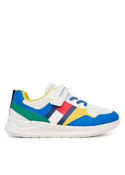 Sneakersy Tommy Hilfiger Flag Low Cut Lace-Up/Velcro T1X9-34369-1843 S Kolorowy ze sklepu eobuwie.pl w kategorii Buty sportowe dziecięce - zdjęcie 188896518