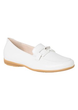 HASSIA Skórzane mokasyny "Pescara" w kolorze białym ze sklepu Limango Polska w kategorii Mokasyny damskie - zdjęcie 188897928