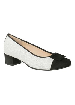 HASSIA Skórzane czółenka "Evelyn" w kolorze biało-czarnym ze sklepu Limango Polska w kategorii Czółenka - zdjęcie 188898036