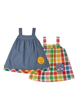 Frugi Dwustronna sukienka "Rosemary" w kolorze niebieskim ze wzorem ze sklepu Limango Polska w kategorii Sukienki dziewczęce - zdjęcie 188901197