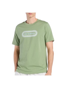 Koszulka męska New Balance MT61C48BAAR - zielona ze sklepu streetstyle24.pl w kategorii T-shirty męskie - zdjęcie 188901459