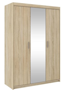 Szafa trzydrzwiowa z lustrem dąb sonoma Z6-B36 ze sklepu Edinos.pl w kategorii Szafy - zdjęcie 188901577