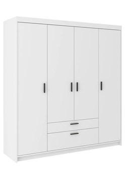 Biała szafa czterodrzwiowa do sypialni - Parioni 10X ze sklepu Edinos.pl w kategorii Szafy - zdjęcie 188901585
