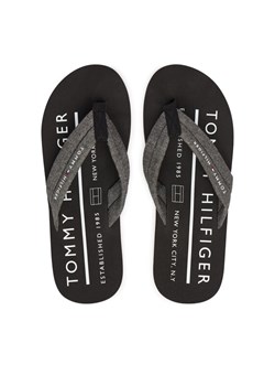 Tommy Hilfiger Japonki Hilfiger Chambray Beach Sandal FM0FM05751 Szary ze sklepu MODIVO w kategorii Klapki męskie - zdjęcie 188903658