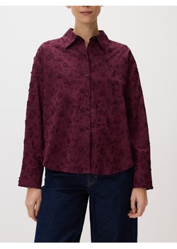 Reserved - Bawełniana koszula z haftowaniem - burgundowy ze sklepu Reserved w kategorii Bluzki damskie - zdjęcie 188906536