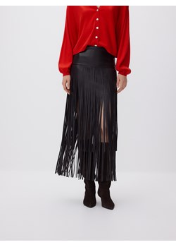 Reserved - Spódnica z frędzlami - ciemnobrązowy ze sklepu Reserved w kategorii Spódnice - zdjęcie 188906567