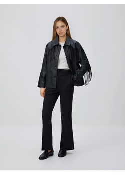 Reserved - Spodnie flare z kantem - czarny ze sklepu Reserved w kategorii Spodnie damskie - zdjęcie 188906679
