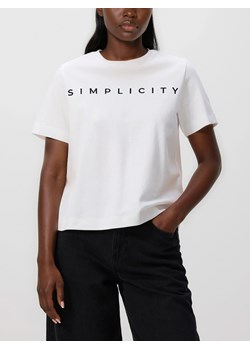 Reserved - T-shirt z haftowanym napisem - biały ze sklepu Reserved w kategorii Bluzki damskie - zdjęcie 188906688