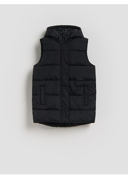 Reserved - Pikowana kamizelka z kapturem - czarny ze sklepu Reserved w kategorii Kamizelki dziewczęce - zdjęcie 188906918