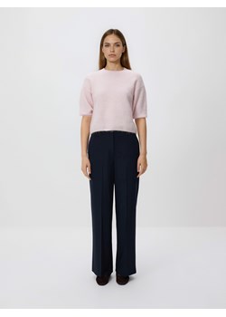 Reserved - Szerokie spodnie z kantem - granatowy ze sklepu Reserved w kategorii Spodnie damskie - zdjęcie 188906928