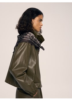 Reserved - Kurtka z wysoką stójką - ciemnozielony ze sklepu Reserved w kategorii Kurtki damskie - zdjęcie 188907006