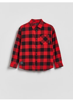 Reserved - Bawełniana koszula w kratę - czerwony ze sklepu Reserved w kategorii Koszule chłopięce - zdjęcie 188907018