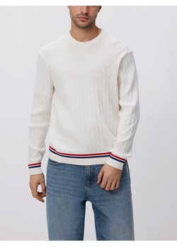 Reserved - Strukturalny sweter z bawełną - biały ze sklepu Reserved w kategorii Swetry męskie - zdjęcie 188907178