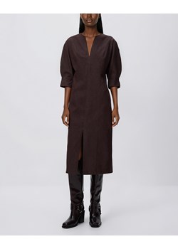 Reserved - Sukienka maxi z rozcięciem - brązowy ze sklepu Reserved w kategorii Sukienki - zdjęcie 188907306