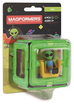 MAGFORMERS 6-częściowy zestaw akcesoriów "Alien" - 3+ ze sklepu Limango Polska w kategorii Zabawki - zdjęcie 188909805