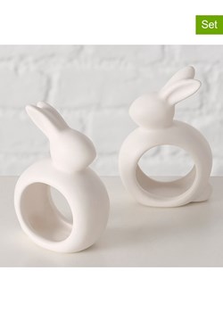 Boltze Pierścienie (2 szt.) "Mercy" w kolorze białym na serwetki - wys. 9 cm ze sklepu Limango Polska w kategorii Akcesoria kuchenne - zdjęcie 188910009