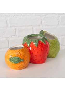 Boltze Wazon "Frutas" w kolorze zielono-czerwono-pomarańczowym - wys. 8 cm ze sklepu Limango Polska w kategorii Wazony - zdjęcie 188910117