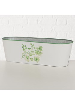 Boltze Osłonka "Kate" w kolorze biało-zielonym na doniczkę - 42 x 13 cm ze sklepu Limango Polska w kategorii Doniczki i osłonki - zdjęcie 188910416