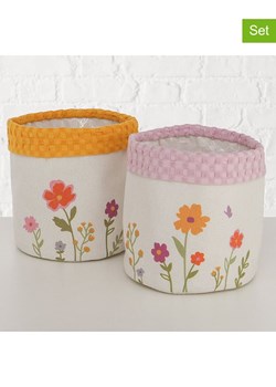 Boltze Osłonki (2 szt.) ze wzorem na doniczkę - wys. 18 x Ø 16 cm ze sklepu Limango Polska w kategorii Doniczki i osłonki - zdjęcie 188910426