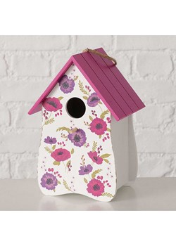 Boltze Domek "Anouk" w kolorze biało-różowo-fioletowym dla ptaków - wys. 22 cm ze sklepu Limango Polska w kategorii Dekoracje i akcesoria ogrodowe - zdjęcie 188910476