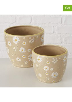 Boltze Osłonki (2 szt.) "Honey" w kolorze beżowym na doniczkę ze sklepu Limango Polska w kategorii Doniczki i osłonki - zdjęcie 188910525