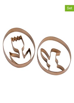 Dr. Oetker Wykrawacze (2 szt.) "Hare &amp; Tulip" w kolorze miedzianym - 7 x 9 cm ze sklepu Limango Polska w kategorii Akcesoria do pieczenia - zdjęcie 188911229