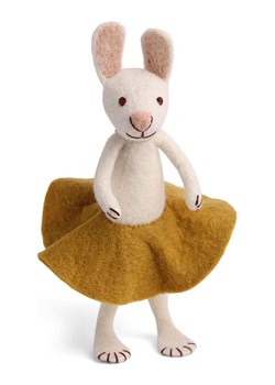 Gry &amp; Sif Figurka dekoracyjna "Bunny" w kolorze biało-musztardowym - dł. 30 cm ze sklepu Limango Polska w kategorii Dekoracje - zdjęcie 188912806