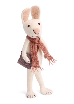 Gry &amp; Sif Figurka dekoracyjna "Bunny" w kolorze biało-jasnoróżowym - dł. 30 cm ze sklepu Limango Polska w kategorii Dekoracje - zdjęcie 188912808
