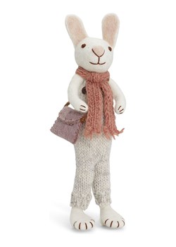 Gry &amp; Sif Figurka dekoracyjna "Bunny" w kolorze biało-jasnoróżowym - dł. 27 cm ze sklepu Limango Polska w kategorii Dekoracje - zdjęcie 188912809