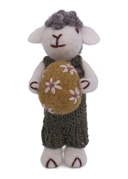 Gry &amp; Sif Figurka dekoracyjna "Sheep" w kolorze biało-szarym - dł. 11 cm ze sklepu Limango Polska w kategorii Dekoracje - zdjęcie 188912865
