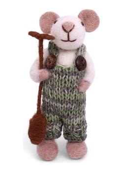 Gry &amp; Sif Figurka dekoracyjna "Mouse" w kolorze zielono-białym - dł. 11 cm ze sklepu Limango Polska w kategorii Dekoracje - zdjęcie 188912905
