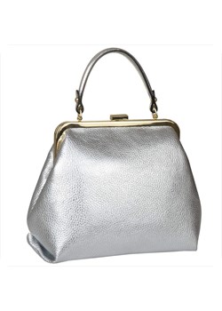 Damska torebka srebrna skóra naturalna bigiel retro ze sklepu melon.pl w kategorii Listonoszki - zdjęcie 188914377