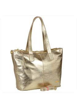 Vezze włoska torebka shopper skórzana złota ze sklepu melon.pl w kategorii Torby Shopper bag - zdjęcie 188914406