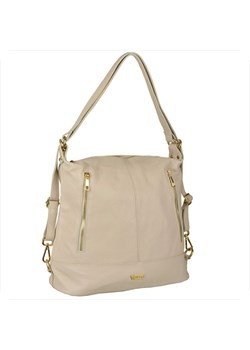 Torebko plecak jasny beż skóra naturalna xl ze sklepu melon.pl w kategorii Plecaki - zdjęcie 188914467