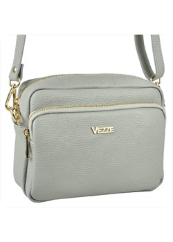 Vezze włoska skórzana torebka popielata złote okucia ze sklepu melon.pl w kategorii Listonoszki - zdjęcie 188914706