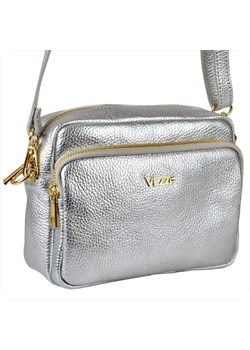 Vezze włoska skórzana torebka srebrna złote okucia ze sklepu melon.pl w kategorii Listonoszki - zdjęcie 188914715