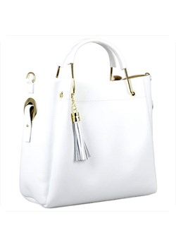 Vezze torebka shopper kuferek skóra naturalna biała ze sklepu melon.pl w kategorii Torby Shopper bag - zdjęcie 188914746