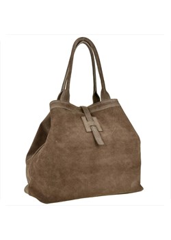 Torba shopper taupe brąz pojemnaskóra naturalna zamszowa xxl ze sklepu melon.pl w kategorii Torby Shopper bag - zdjęcie 188914879