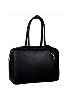 Elegancka skórzana torebka kuferek czarna borse in pelle ze sklepu melon.pl w kategorii Kuferki - zdjęcie 188914895
